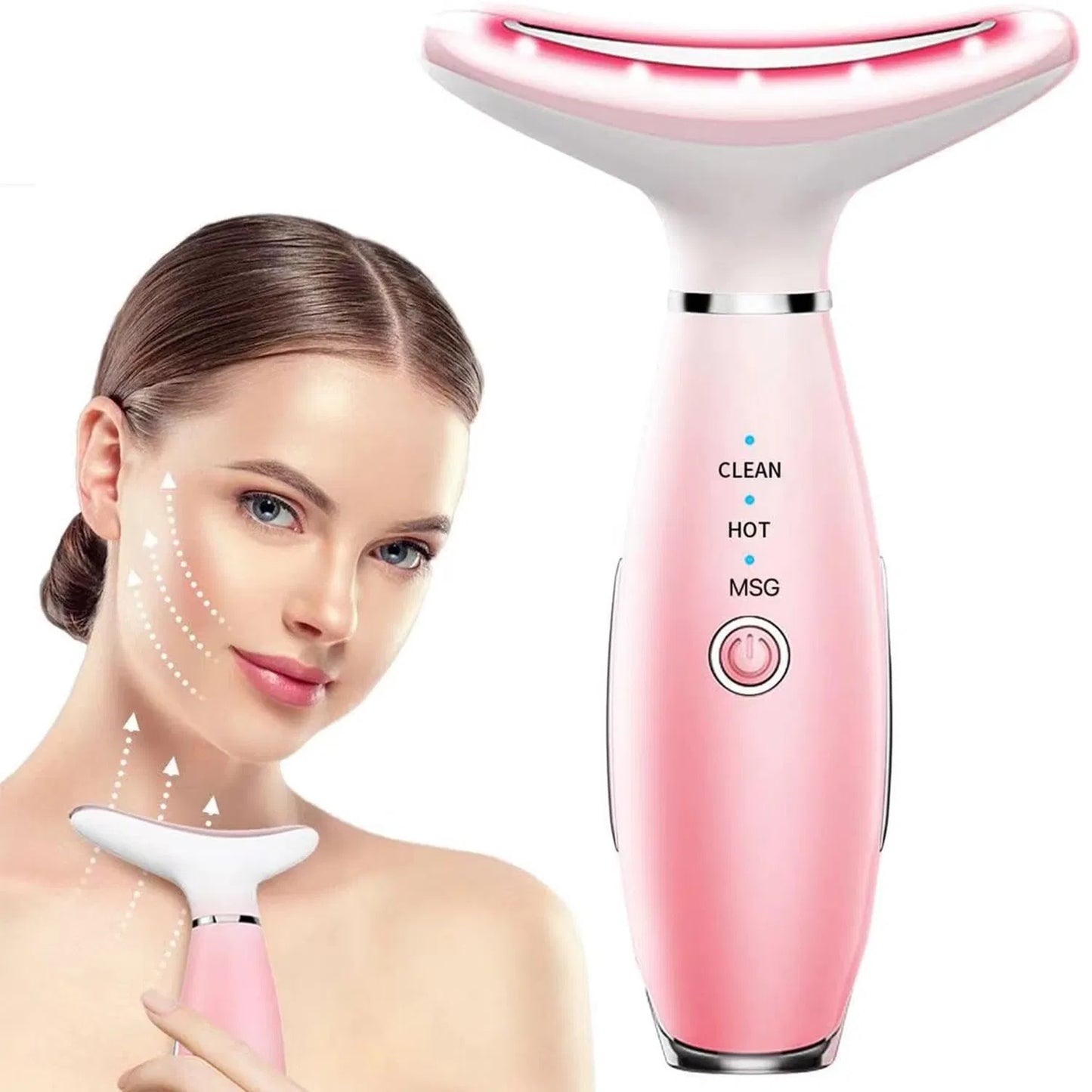 3-in-1 Neck & Facial Massager, Face Sculpting Tool With Thermals & Vibration