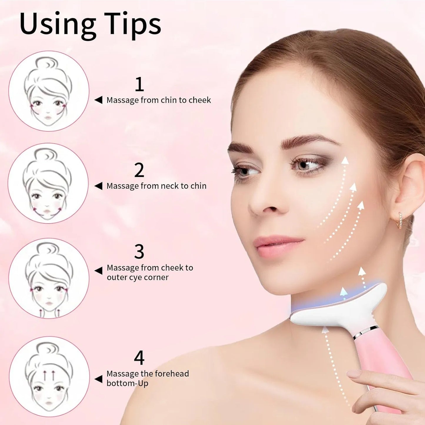3-in-1 Neck & Facial Massager, Face Sculpting Tool With Thermals & Vibration