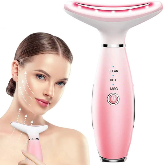 3-in-1 Neck & Facial Massager, Face Sculpting Tool With Thermals & Vibration