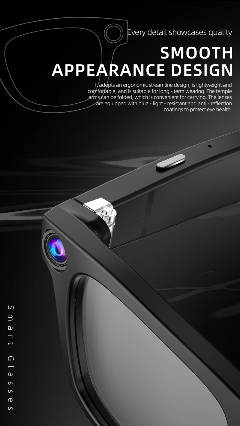 AI Voice Translation 4K Transition Lenses Smart Eyewear