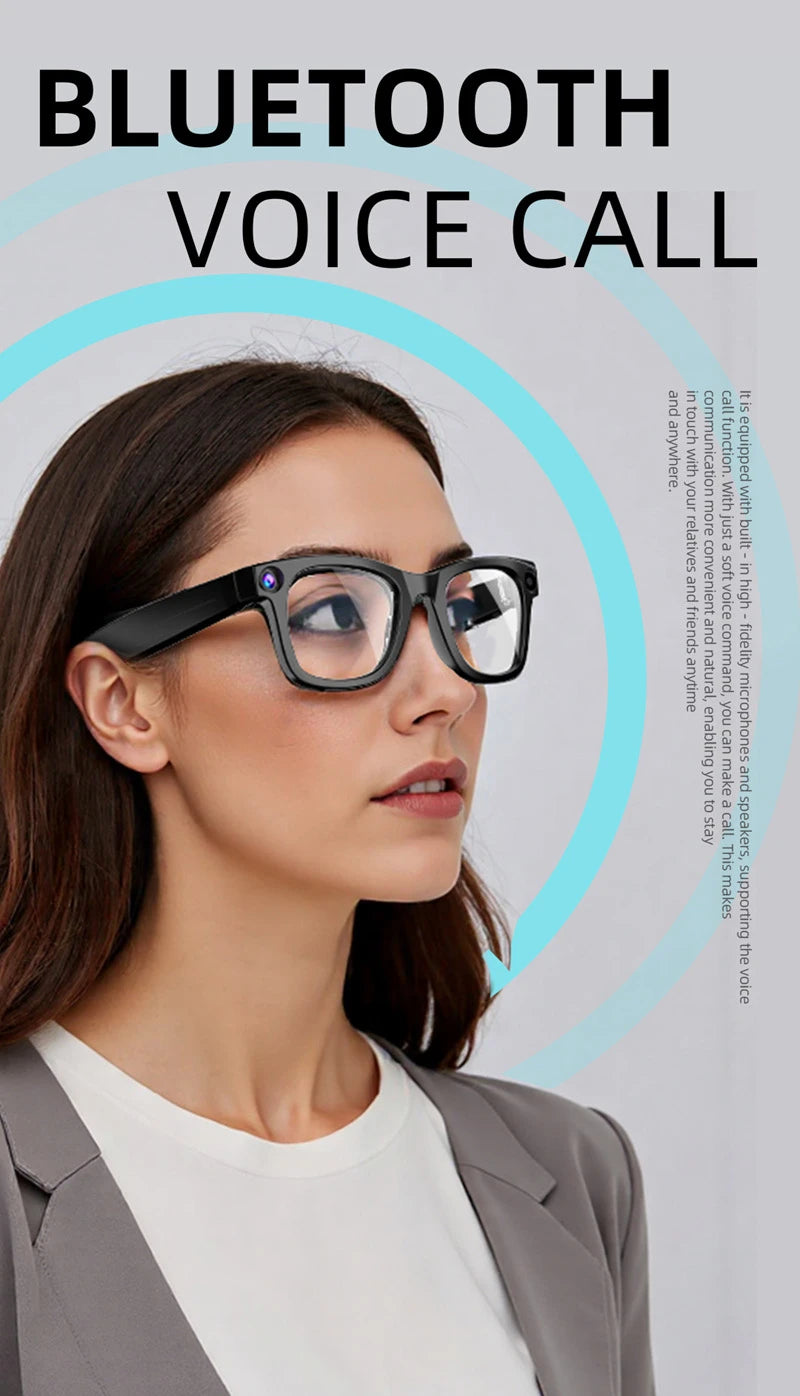 AI Voice Translation 4K Transition Lenses Smart Eyewear