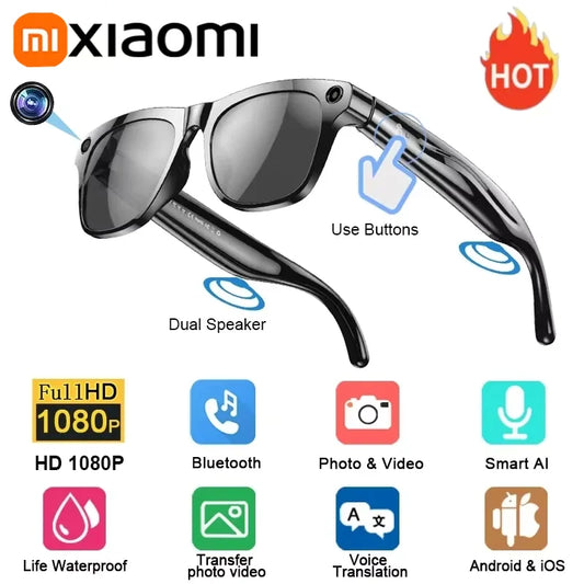 4K Transition Lenses AI Voice Translation Smart Eyewear